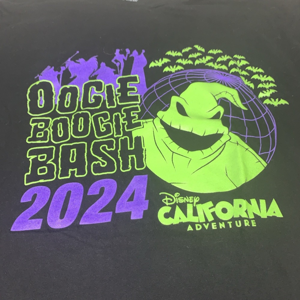 DisneyParks DCA Oogie Boogie Bash Glow In The Dark Tshirt‎ Adults Size L